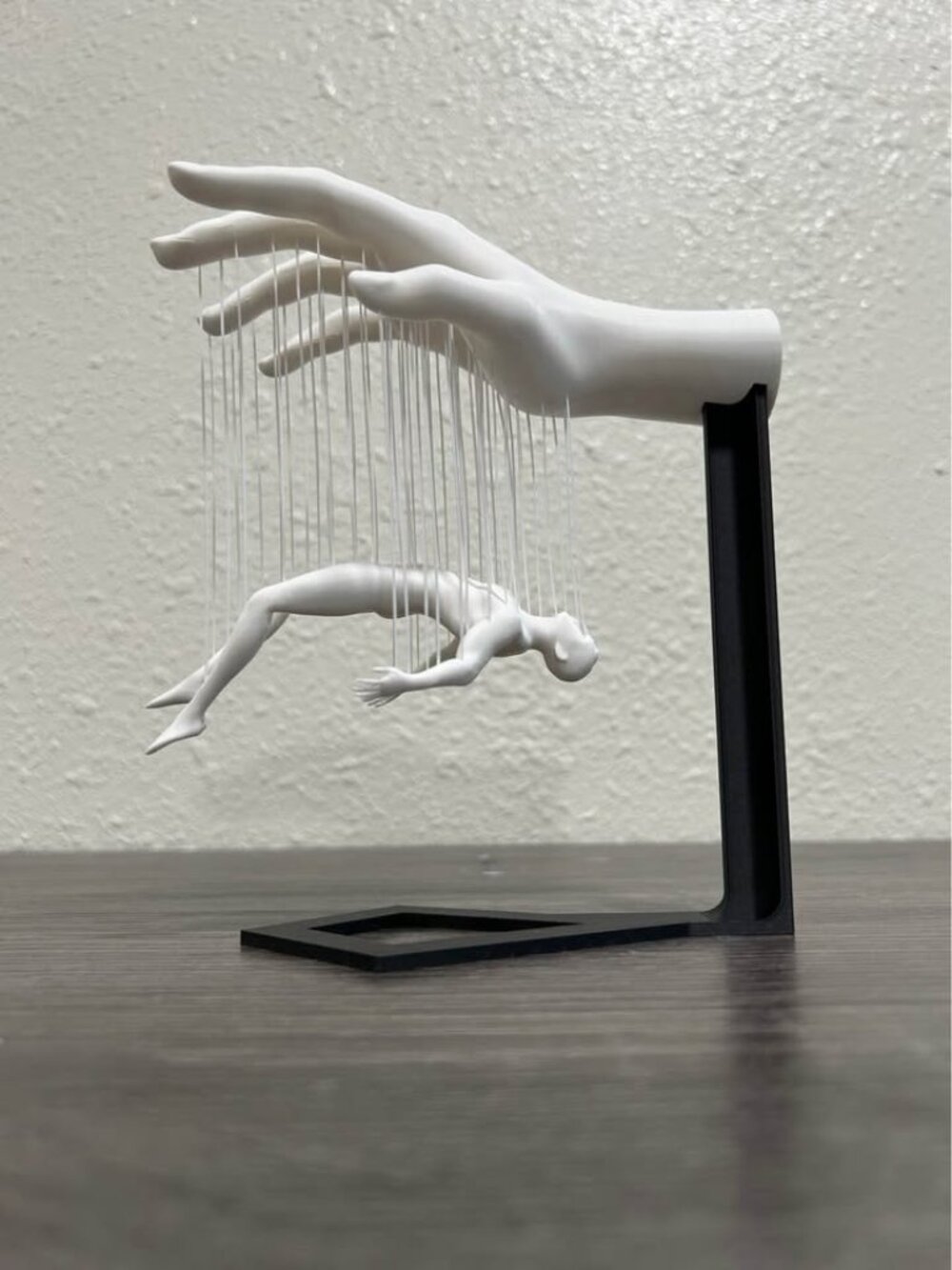 Surreal Puppet Sculpture Hand Controlled Figure Dark Decor, Statue Art